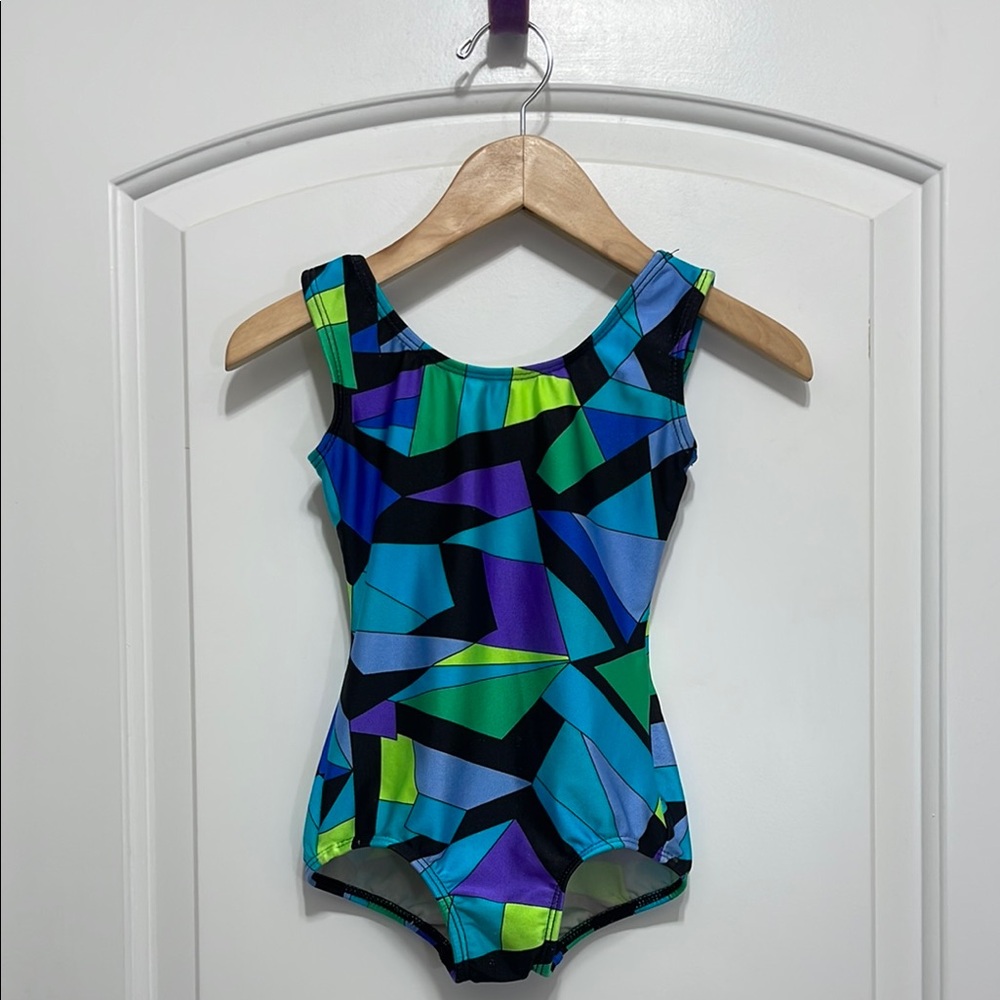 Kids Geometric One Piece Bathing Suit